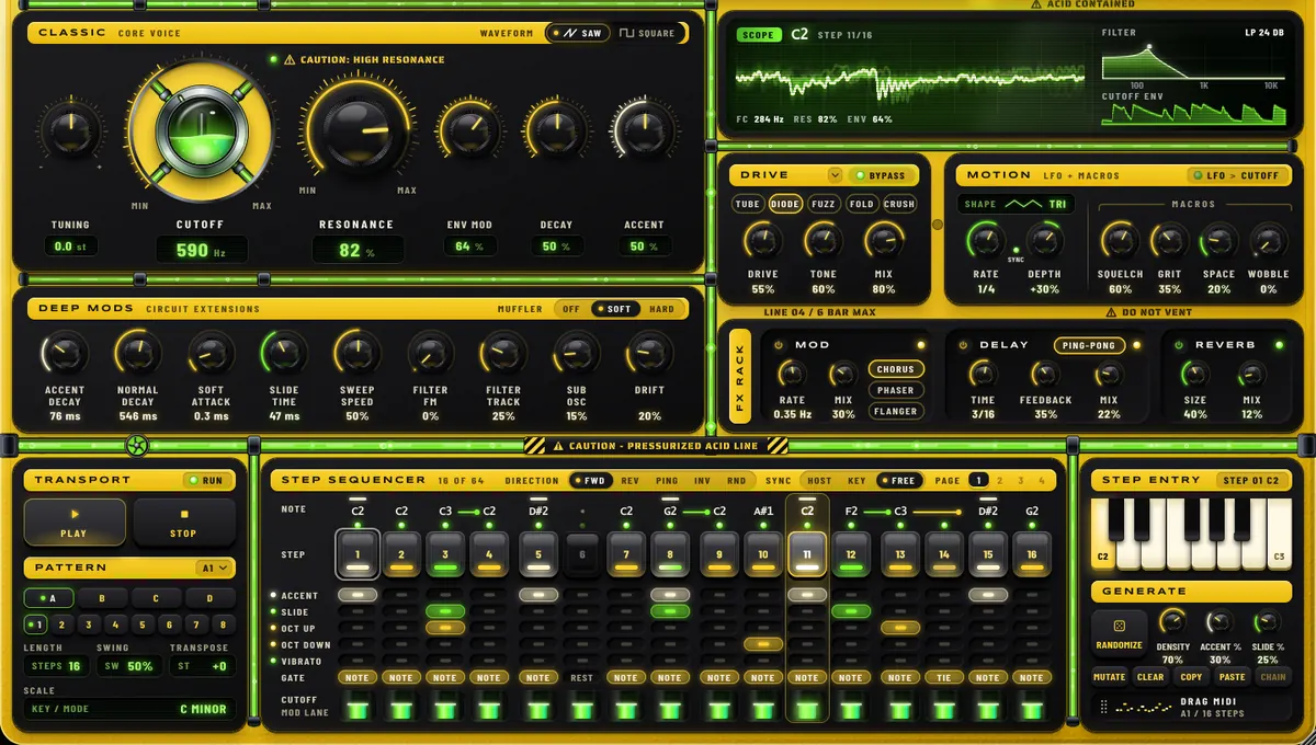 AcidBeast in the Hazmat Yellow skin