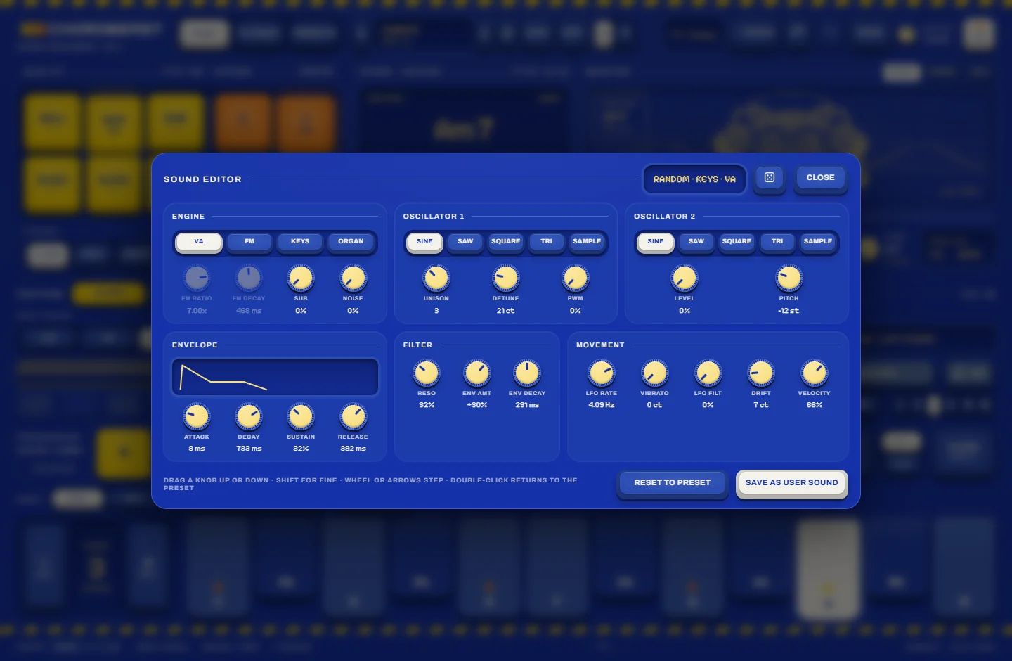 ChordBeast — Sound editor