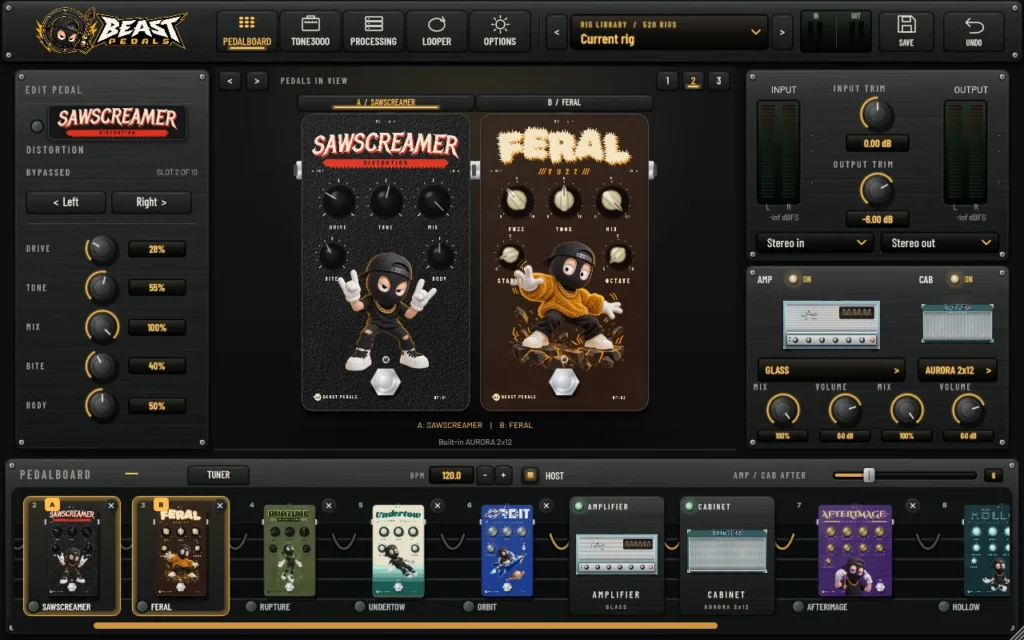 Beast Pedals — Pedalboard