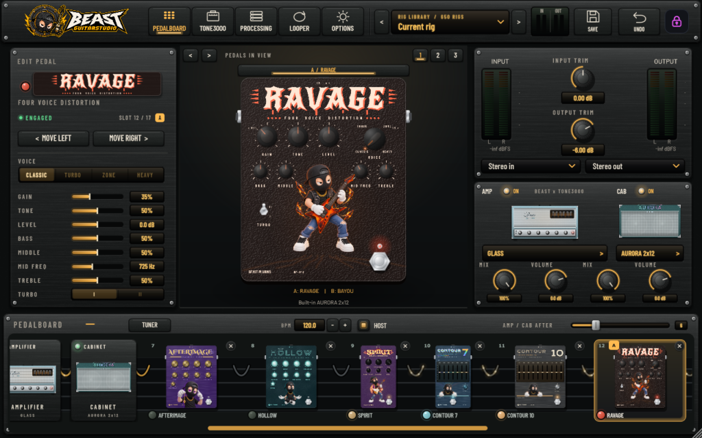 BeastGuitarStudio — RAVAGE distortion