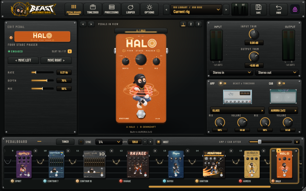 BeastGuitarStudio — HALO phaser