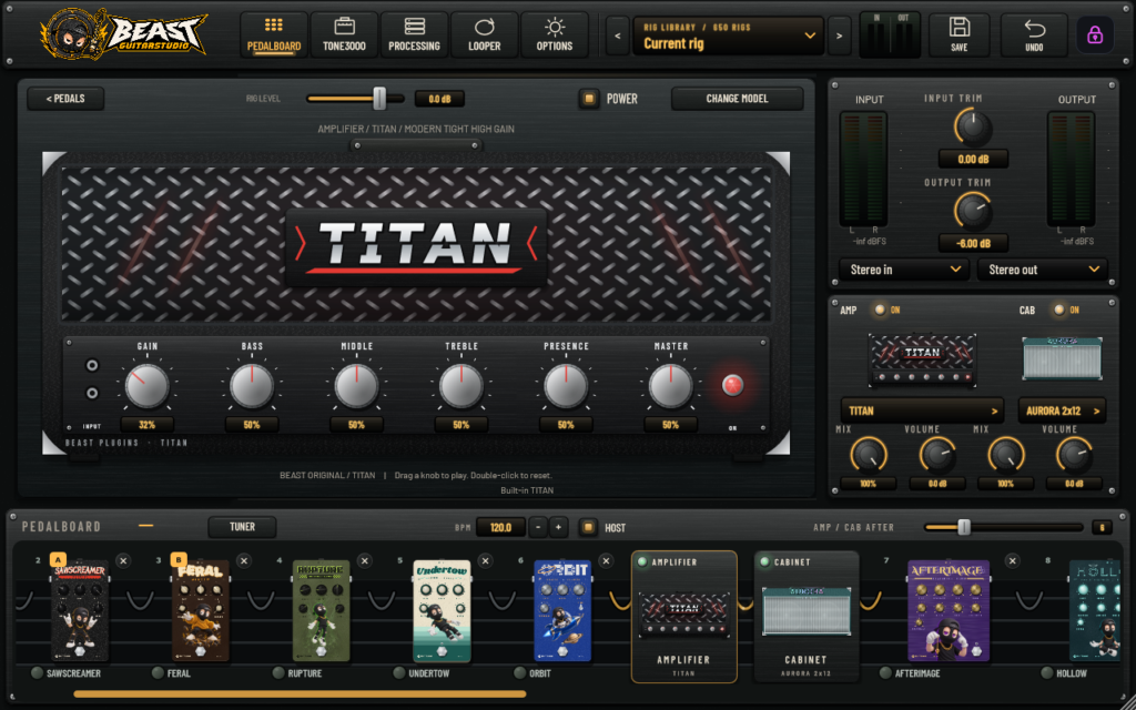 BeastGuitarStudio — TITAN amplifier