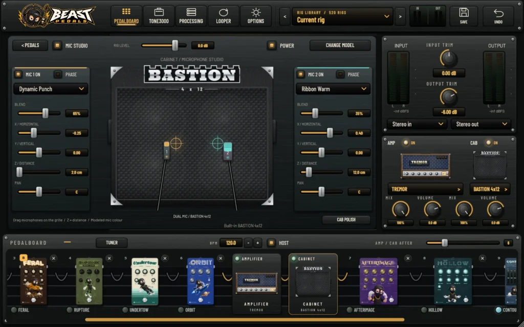 Beast Pedals — BASTION cab + mic studio
