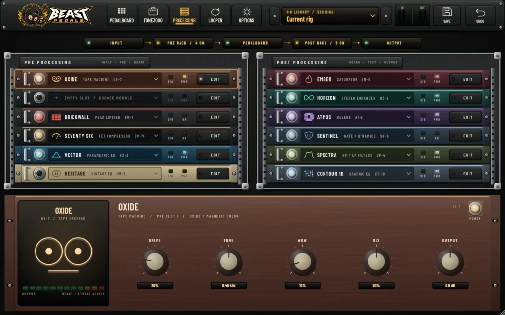 Beast Pedals — Processing racks