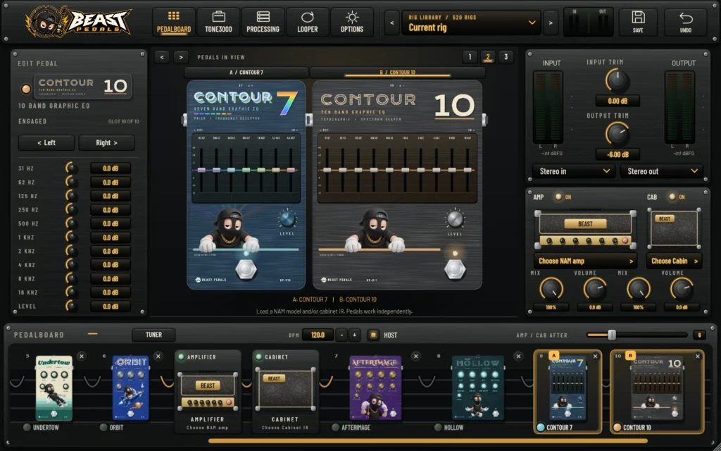Beast Pedals — CONTOUR graphic EQ